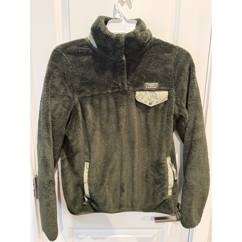 LL Bean Hi-pole  Jacket Snap Button Pullover Size S